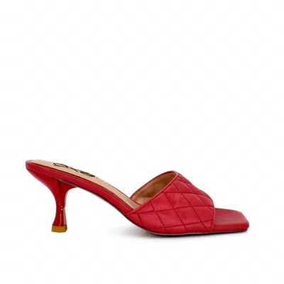 Exe' Women's Quilted Slide Mule In Red