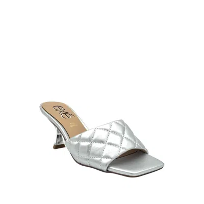 Exe' Women's Quilted Slide Mule In Silver