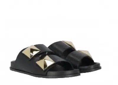 Exe' Women's Slide Studs Sandal In Black