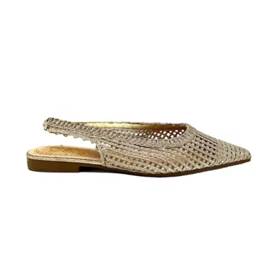 Exe' Women's Sling-back Flat Shoes In Gold