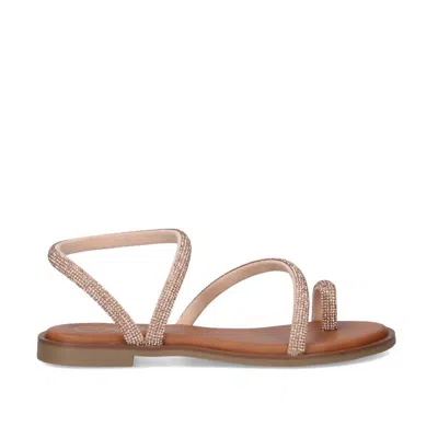 Exe' Women's Strap Flat Sandal In Rose Gold In Multi