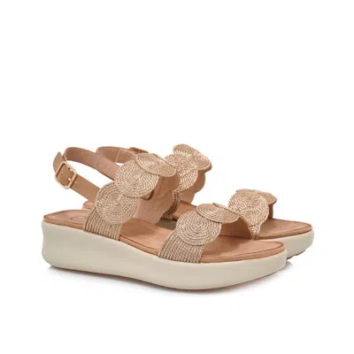 Exe' Women's Strass Wedge Sandal In Gold