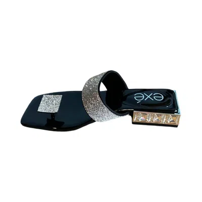 Exe' Women's Summer Sandals In Black/silver