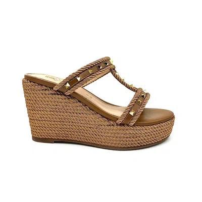Exe' Women's Valeria Wedge Sandal In Bronze/tan In Multi