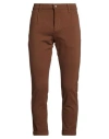 Exibit Man Pants Dark Brown Size 30 Viscose, Polyamide, Elastane