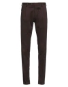 Exibit Man Pants Dark Brown Size 38 Cotton, Elastane In Brown