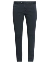 Exibit Man Pants Navy Size 40 Cotton, Elastane In Navy Blue