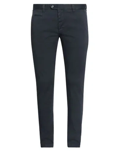 Exibit Man Pants Navy Size 40 Cotton, Elastane In Navy Blue