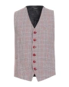 Exibit Man Tailored Vest Burgundy Size L Cotton, Polyester In Red