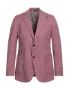 Exigo Man Blazer Antique Rose Size 38 Polyester, Viscose, Elastane In Pink