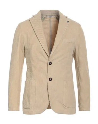 Exigo Man Blazer Beige Size 30 Cotton, Elastane