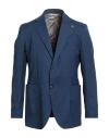 Exigo Man Blazer Blue Size 38 Polyester, Viscose, Elastane In Blue