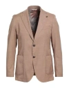 Exigo Man Blazer Sand Size 40 Polyester, Viscose, Elastane In Brown