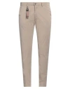 Exigo Man Pants Beige Size 40 Cotton, Elastane