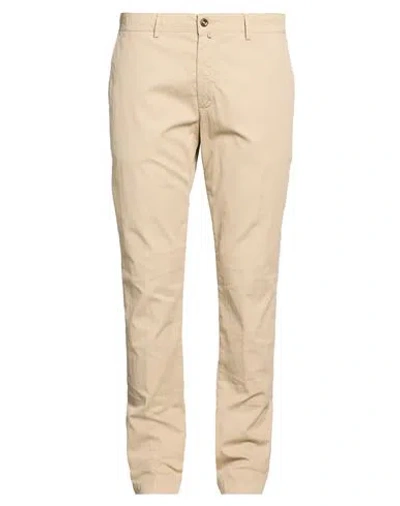 Exigo Man Pants Beige Size 40 Cotton, Elastane In Neutral