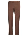 Exigo Man Pants Brown Size 36 Polyester, Wool, Elastane