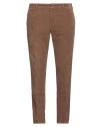 Exigo Man Pants Brown Size 40 Cotton, Elastane