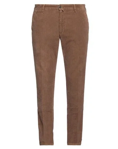 Exigo Man Pants Brown Size 40 Cotton, Elastane