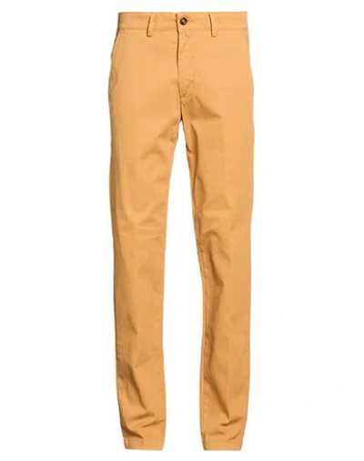 Exigo Man Pants Camel Size 30 Cotton, Elastane In Orange