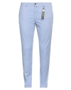 Exigo Man Pants Light Blue Size 38 Cotton, Elastane