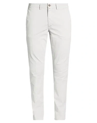 Exigo Man Pants Light Grey Size 44 Cotton, Elastane In White