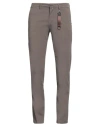 Exigo Man Pants Taupe Size 42 Cotton, Elastane In Grey