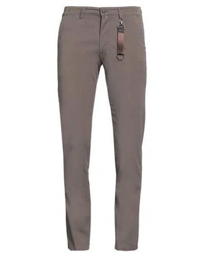 Exigo Man Pants Taupe Size 42 Cotton, Elastane In Grey