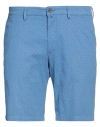 Exigo Man Shorts & Bermuda Shorts Azure Size 40 Cotton, Elastane In Blue