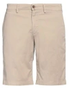 Exigo Man Shorts & Bermuda Shorts Beige Size 40 Cotton, Elastane