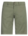 Exigo Man Shorts & Bermuda Shorts Military Green Size 36 Cotton, Elastane