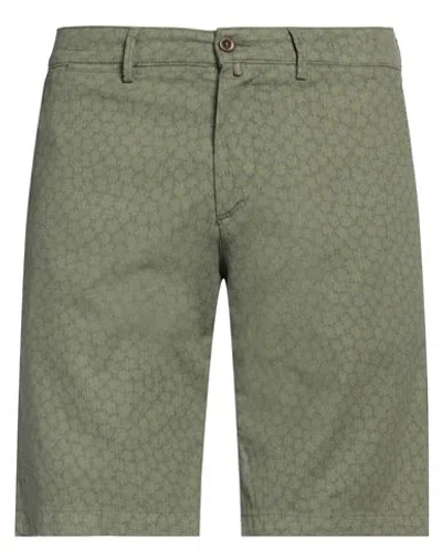 Exigo Man Shorts & Bermuda Shorts Military Green Size 36 Cotton, Elastane