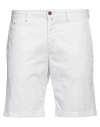 Exigo Man Shorts & Bermuda Shorts Light Grey Size 42 Cotton, Elastane In White