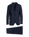 Exigo Man Suit Midnight Blue Size 36 Polyester, Virgin Wool, Elastane In Blue