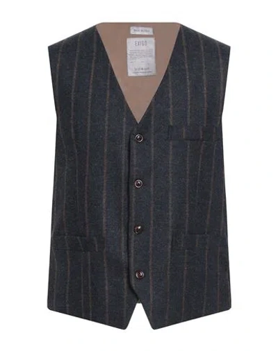 Exigo Man Tailored Vest Midnight Blue Size 36 Wool, Polyester, Polyamide