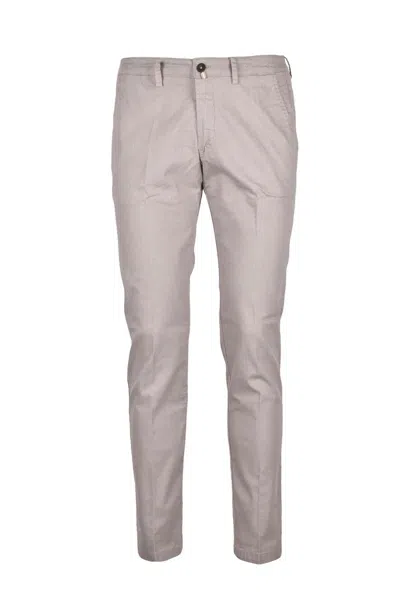Exigo Trousers Cotton Elastane - Brown In Gray