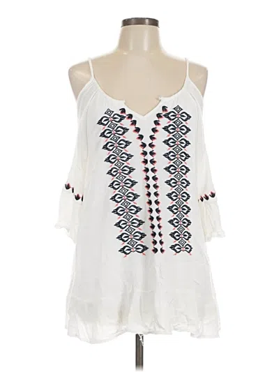 Pre-owned Exist Sleeveless Blouse In White