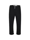 Exit Society Drawstring-waist Track Pants In Black