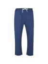Exit Society Embroidered Drawstring Track Pants In Blue