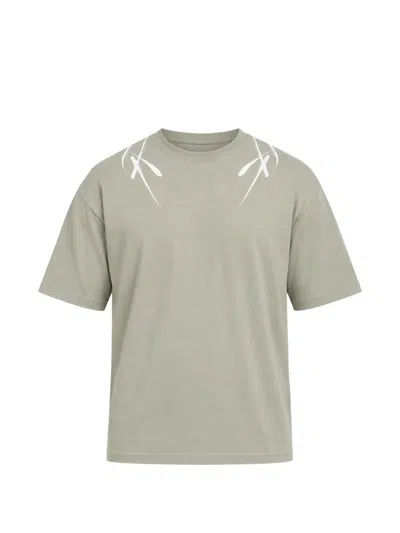 Exit Society Graphic-print Drop-shoulder T-shirt In Green