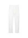 Exit Society Linen Drawstring Trousers In White