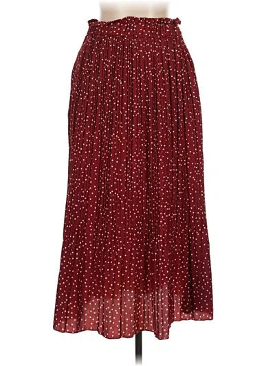 Pre-owned Exlura Casual Skirt In Burgundy