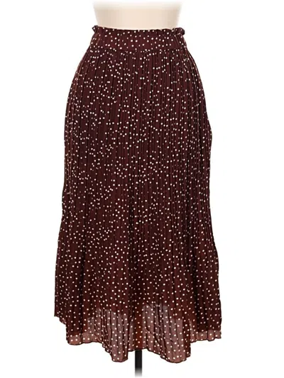 Pre-owned Exlura Casual Skirt In Burgundy
