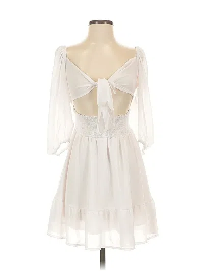 Pre-owned Exlura Cocktail Dress In White