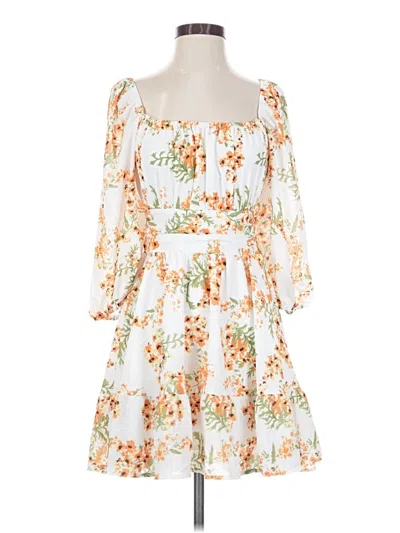 Pre-owned Exlura Cocktail Dress In White