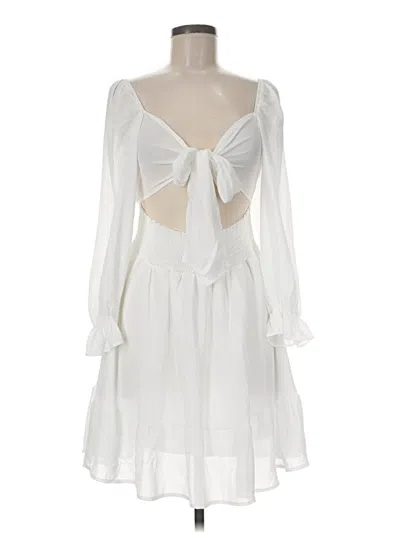 Pre-owned Exlura Cocktail Dress In White
