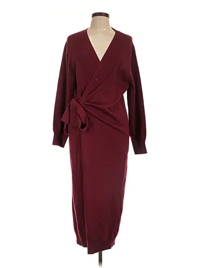 Pre-owned Exlura Kimono In Burgundy