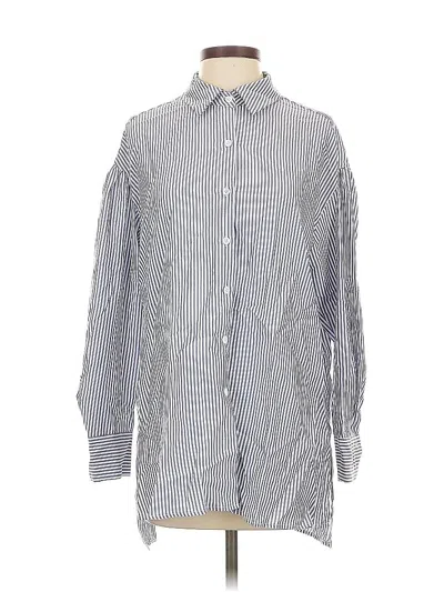 Pre-owned Exlura Long Sleeve Blouse In Blue