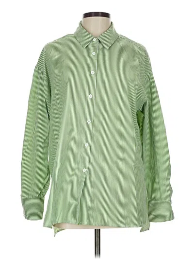 Pre-owned Exlura Long Sleeve Blouse In Green