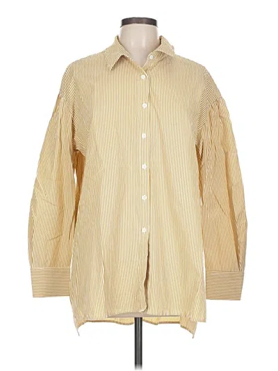 Pre-owned Exlura Long Sleeve Blouse In Yellow