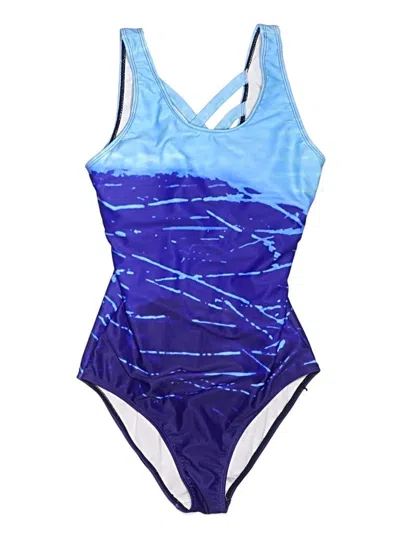 Pre-owned Exlura One Piece Swimsuit In Blue